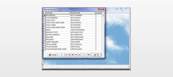 Sélection d'un dossier