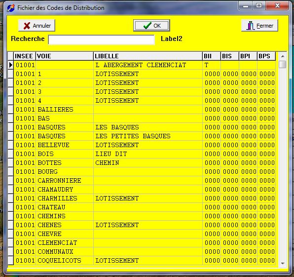 WGESTA | LES CODES DE DISTRIBUTION